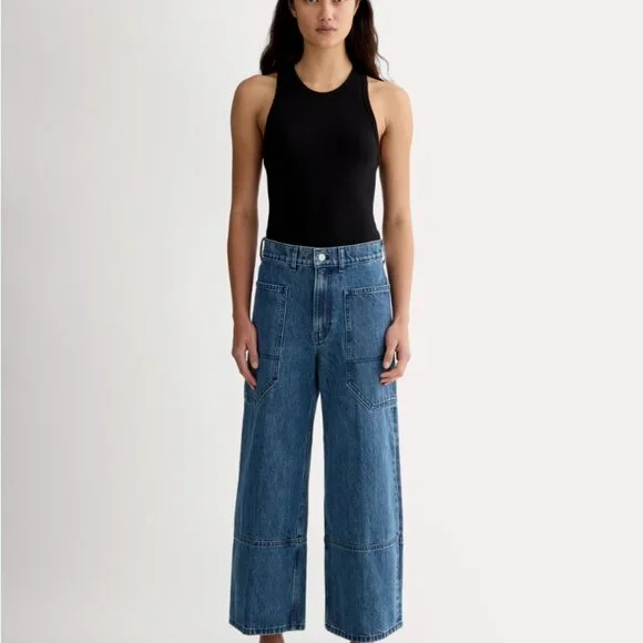 Everlane Way-High Gardener Cropped Jean in Diamond Stone (28R) - Picture 3 of 8